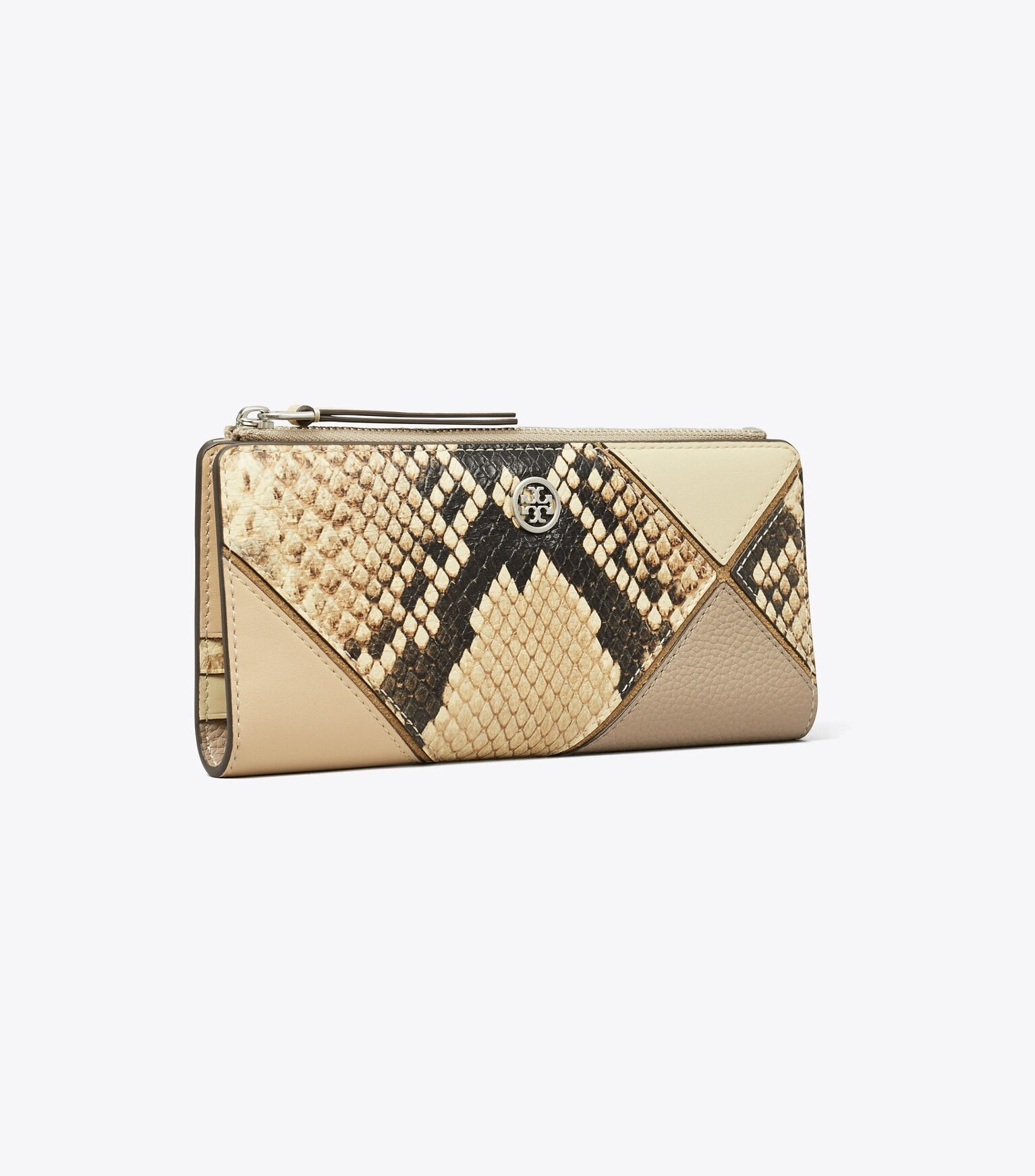 ROBINSON SNAKE EMBOSSED ZIP SLIM WALLET | Tory Burch (US)