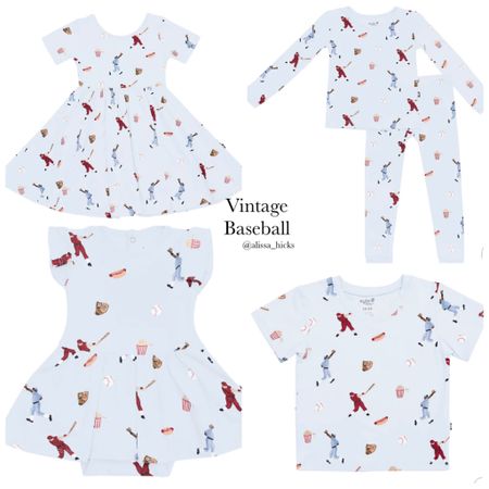 The absolute cutest vintage baseball print on these jammies & outfits! We're living & loving our first baseball (tball) season over here! 

#LTKkids #LTKfindsunder50 #LTKbaby