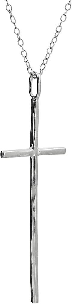 FashionJunkie4Life Sterling Silver Cross Necklace for Men and Women | Amazon (US)