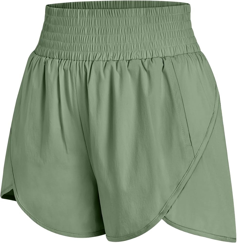 AUTOMET Womens Athletic Shorts High Waisted Running Pants Gym Workout Casual Sport Clothes with P... | Amazon (US)