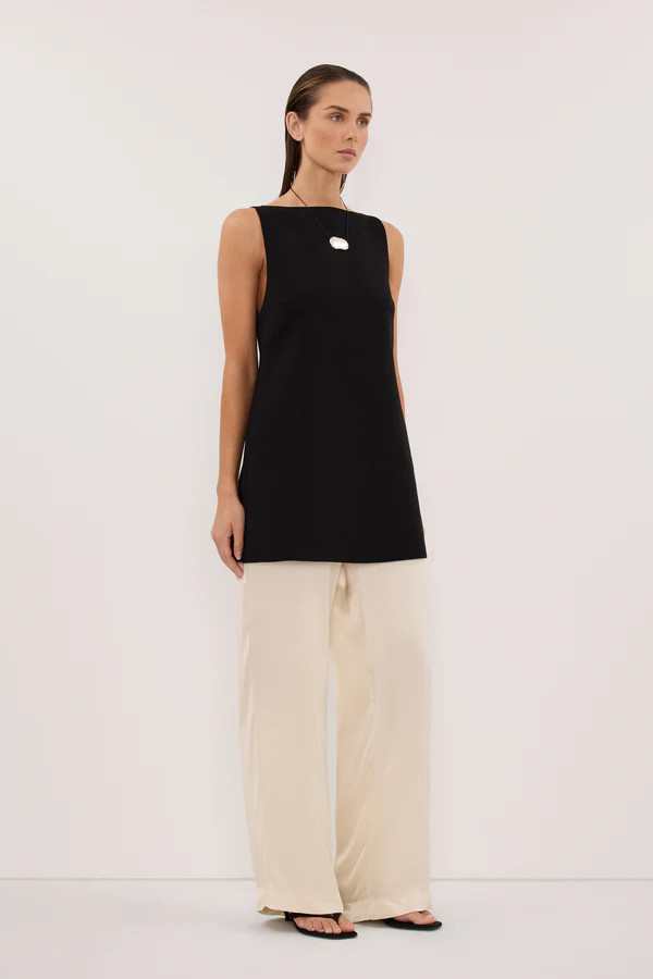 MONICA CREAM SATIN PANT | DISSH