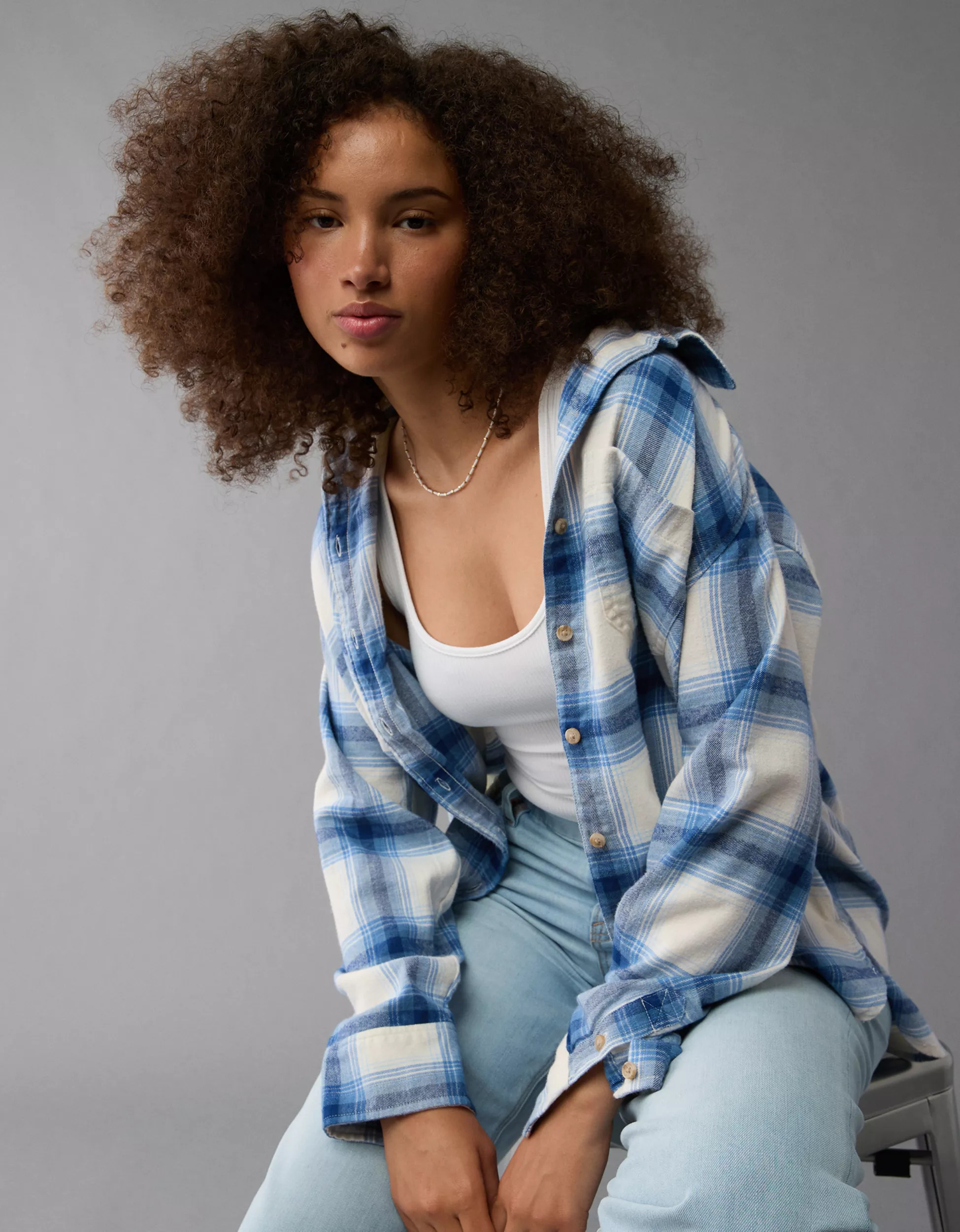 AE Oversized Plaid Flannel Shirt | American Eagle Outfitters (US & CA)