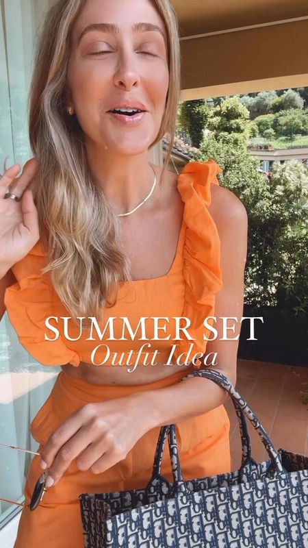 The perfect summer set! The shade of orange is gorgeous and the pants fit perfectly. Runs tts, wearing a size small.

#LTKStyleTip #LTKOver40 #LTKSeasonal
