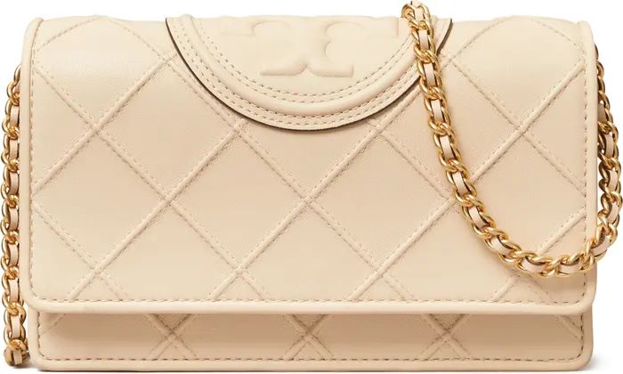 Tory Burch Fleming Soft Leather Wallet on a Chain | Nordstrom | Nordstrom
