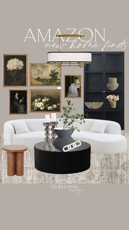 Sofa
Coffee table
Chandelier 
Artwork
Vase
Area rug
Cabinet 

#LTKunder100 #LTKunder50 #LTKhome
