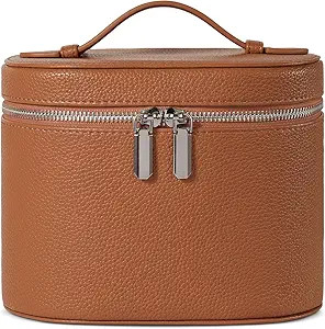 Makeup Bag, Travel Make up Case with Compartments and Handle, Portable Cosmetic Organizer Bags,To... | Amazon (US)