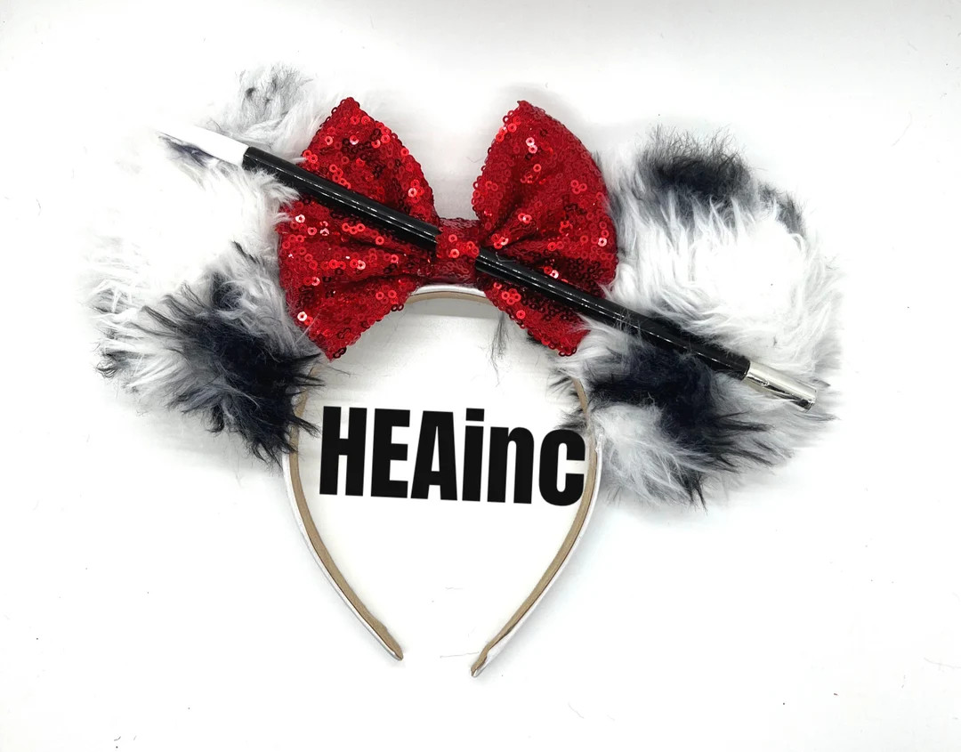 Cruella De Vil, Cruella Deville, Cruella De Vil Ears, 101 Dalmations, Cruella Ears , Villain Ears... | Etsy (US)