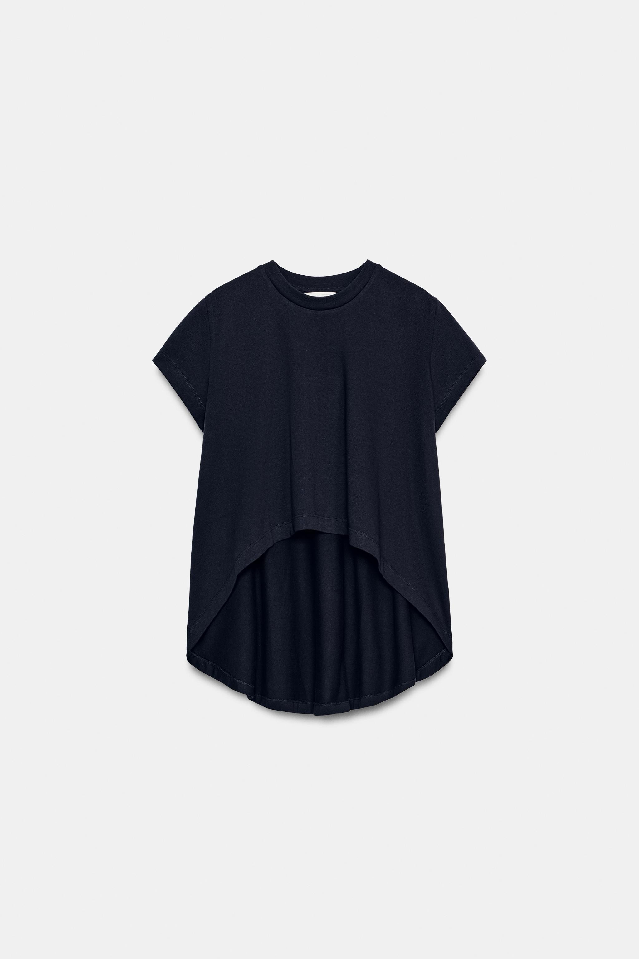 ASYMMETRIC COTTON T-SHIRT | Zara UK