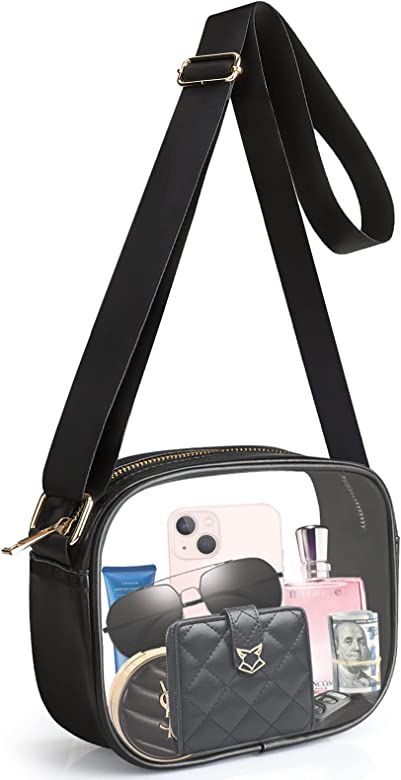 Clear Crossbody Bag, Stadium Approved Clear Purse Bag for Concerts Sports Events Festivals | Amazon (US)