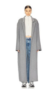 Bevza Double Long Coat in Grey from Revolve.com | Revolve Clothing (Global)