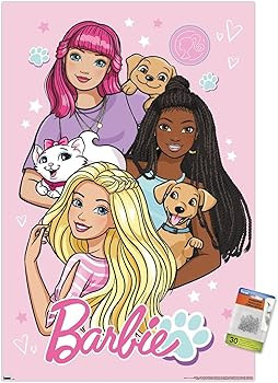 Trends International Mattel Barbie - Cute Wall Poster, 22.37" x 34.00", Poster & Push Pin Bundle | Amazon (US)