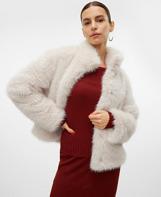 Women's Monroe Cropped Faux-Fur Jacket | Macy's
