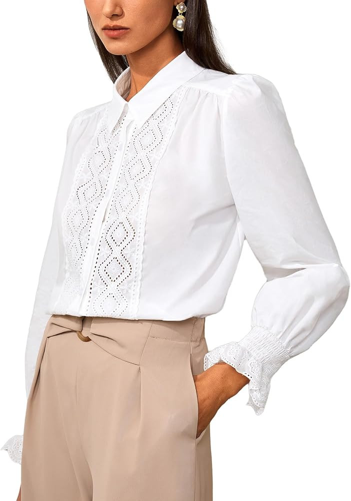 Women's Long Sleeve Blouse, Casual Top for Daily, Work & Vacation Outfits | Amazon (US)
