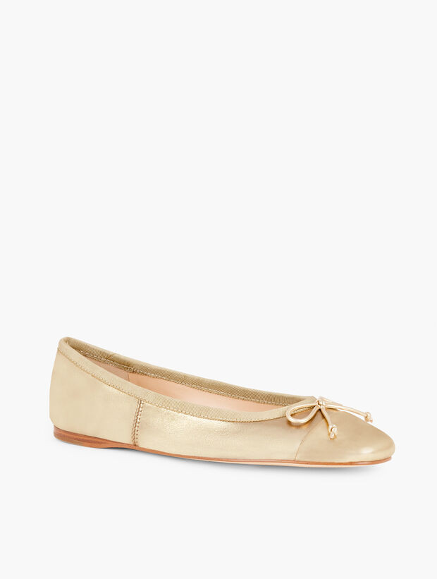 Blaine Metallic Nappa Ballet Flats | Talbots