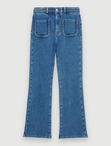 222PLATANE Jeans with braided detailing | Maje US