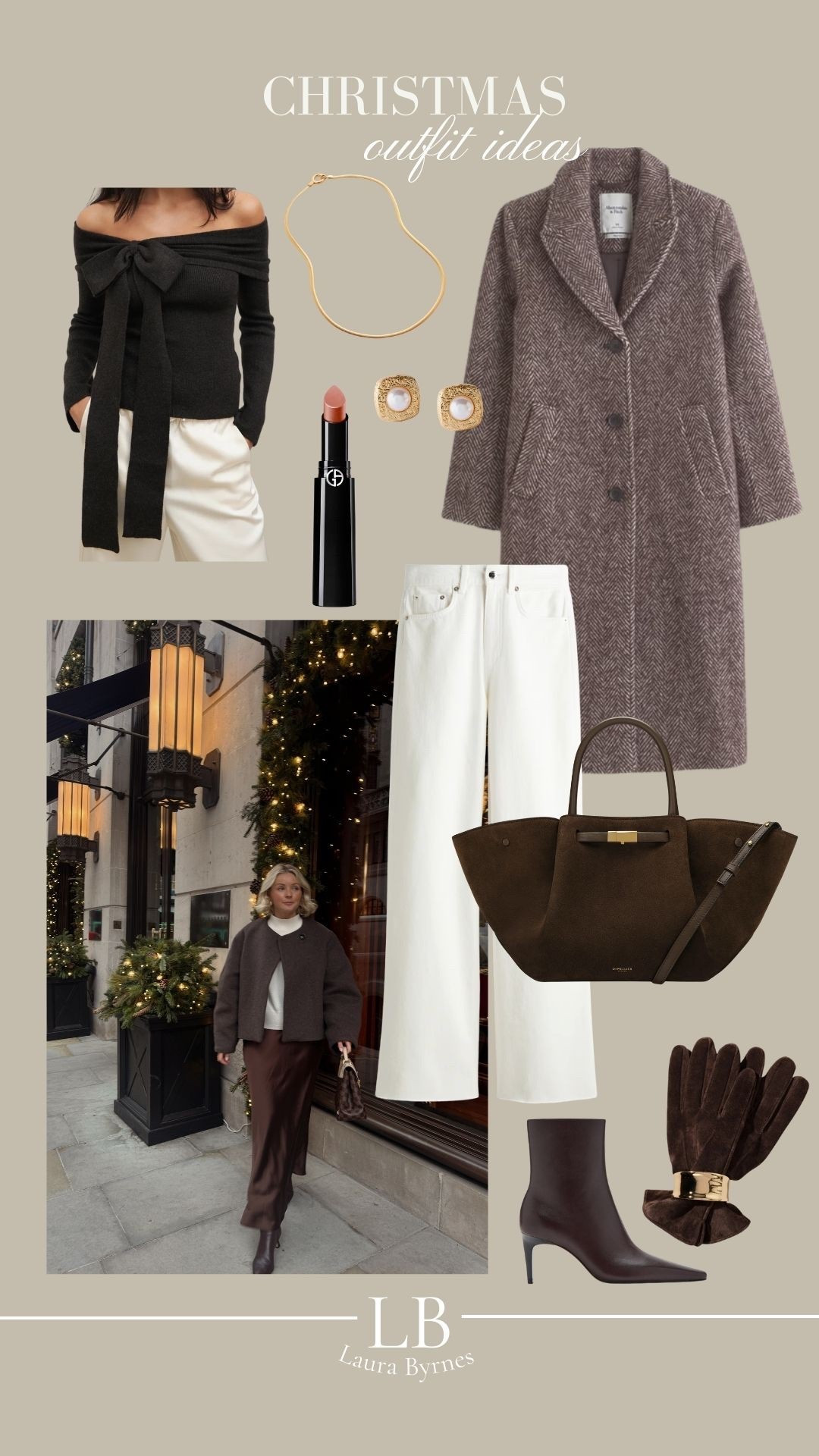 Christmas/winter outfit idea! Everything in cyber week sales! Code AFLAURA for extra discount on Abercrombie coat. Code LAURABF10 for extra discount on pretty lavish 