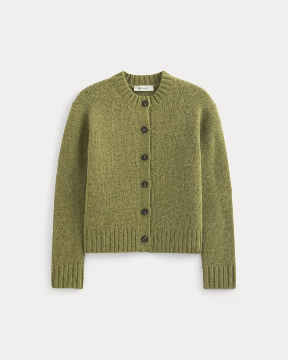 The Crew Cardigan in Alpaca | Moss | Everlane