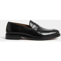 M&S Sartorial male Leather Slip-on Loafers - 8 - Black, Dark Brown,Black | Marks & Spencer (UK)