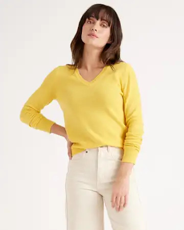 The $50 Cashmere V-Neck Sweater | Quince | Quince