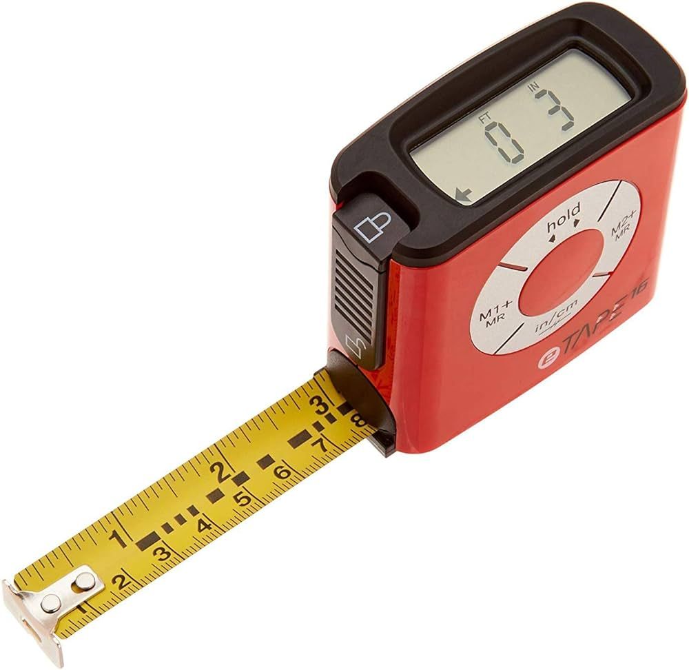 eTape16 ET16.75-db-RP Digital Tape Measure, 16 Feet, Red | Amazon (US)