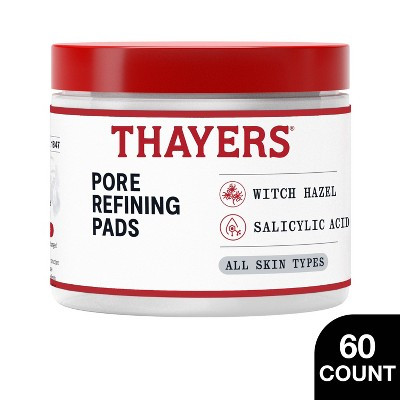 Thayers Natural Remedies Pore Refining Face Pads with Witch Hazel and Salicylic Acid - 60ct | Target