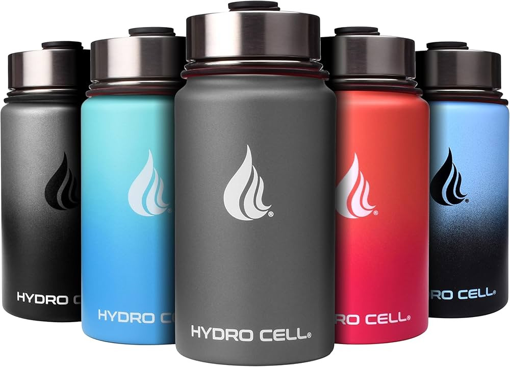 HYDRO CELL Stainless Steel Insulated Water Bottle with Straw - For Cold & Hot Drinks - Metal Vacu... | Amazon (US)