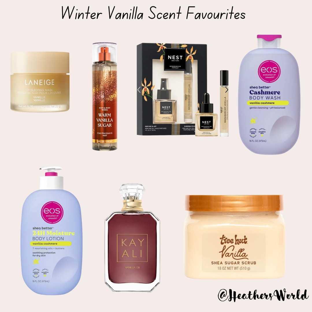 Winter Vanilla Scent Favourites 

My Favourite vanilla scents for winter 
#winter #fragrance #vanilla #eos #kayali #nest

#LTKuk #LTKbeauty #LTKwinter