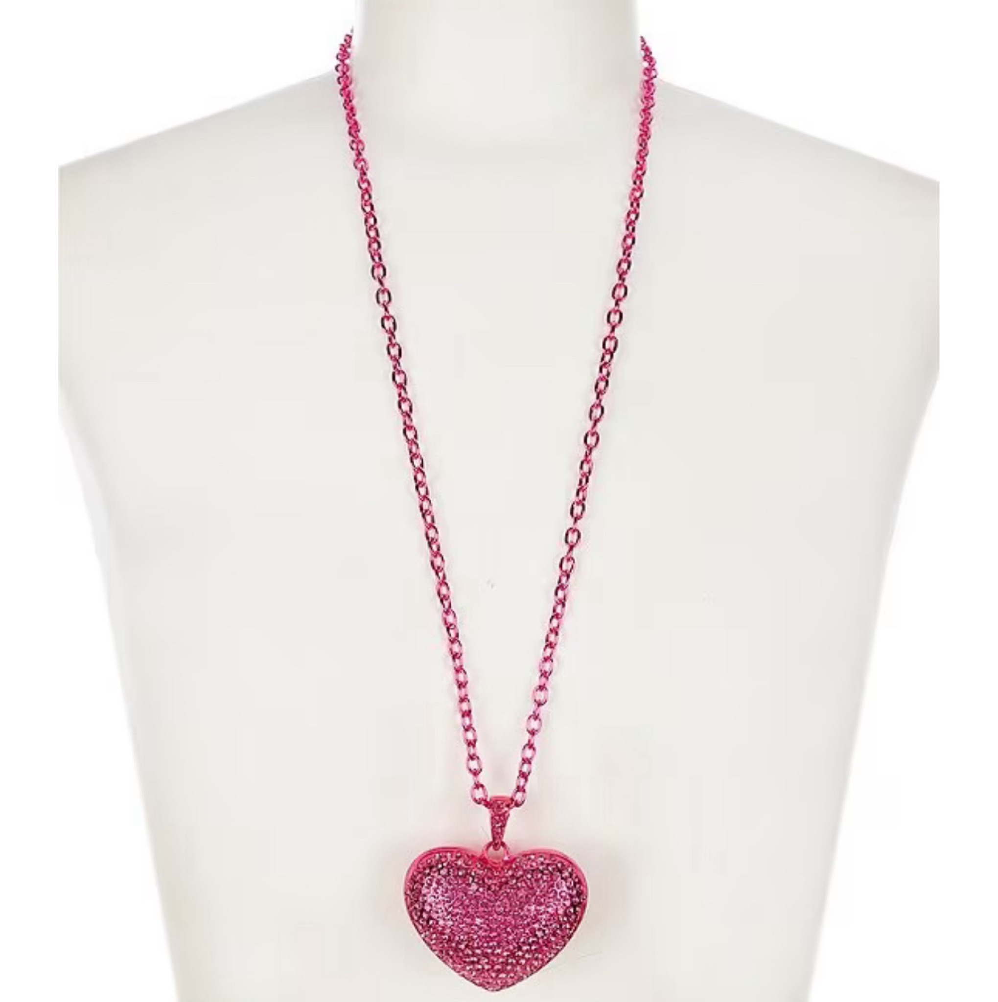 Rhinestone Hot Pink Pave Heart Long Pendant Necklace.

#LTKfindsunder50 #LTKGiftGuide #LTKMostLoved