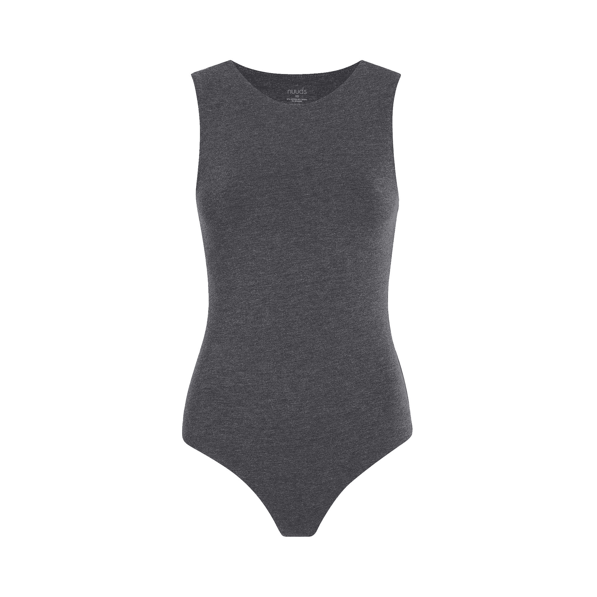 Cotton Stretch Classic Crewneck Tank Bodysuit | Lilac | Nuuds US