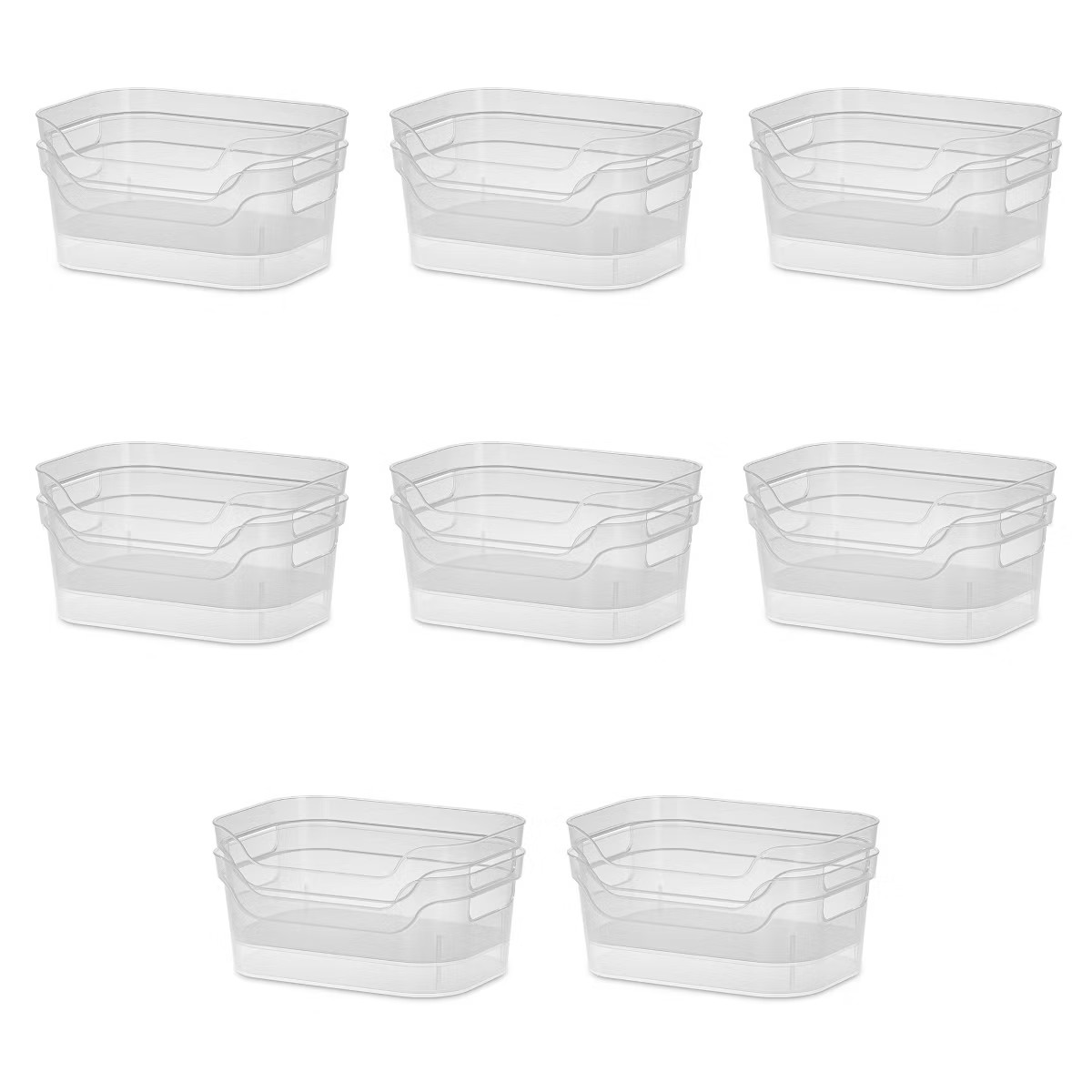 Sterilite 9.5 x 6.5 x 4 Inch Small Open Scoop Front Clear Storage Bin with Comfortable Carry Thro... | Target
