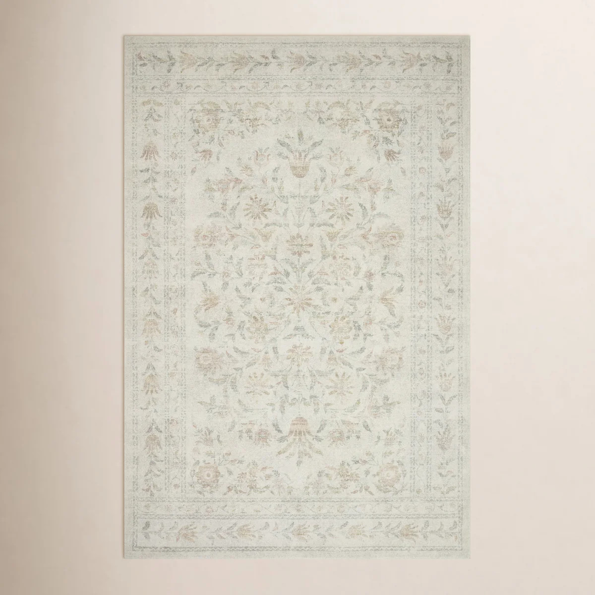 Rifle Paper Co. x Loloi Courtyard Yellow / Multi Area Rug feat. CloudPile | Wayfair North America