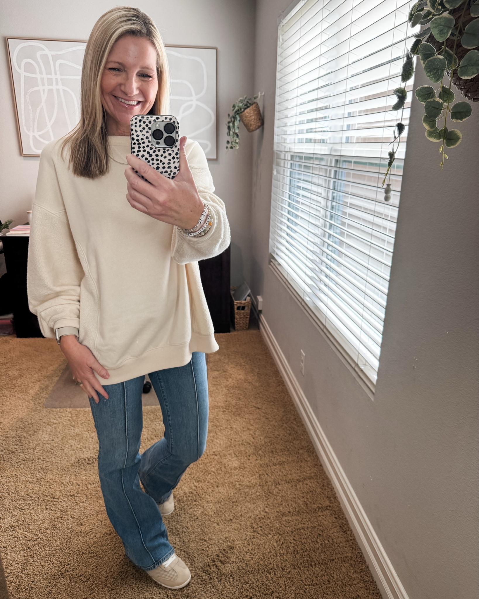 From Friday casual during the day to cozy on a Friday night, this Aerie sweatshirt works with both my jeans and the matching sweats. 

#LTKSeasonal #LTKOver40 #LTKootd