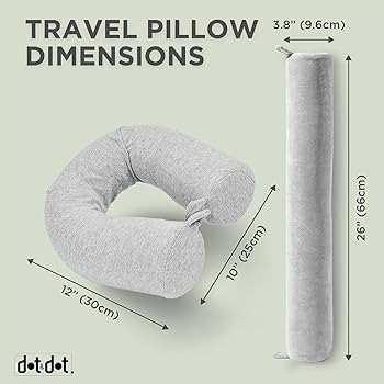 Dot&Dot Twist Memory Foam Travel Pillow for Airplanes - Travel Neck Pillow for Sleeping - Airplan... | Amazon (US)