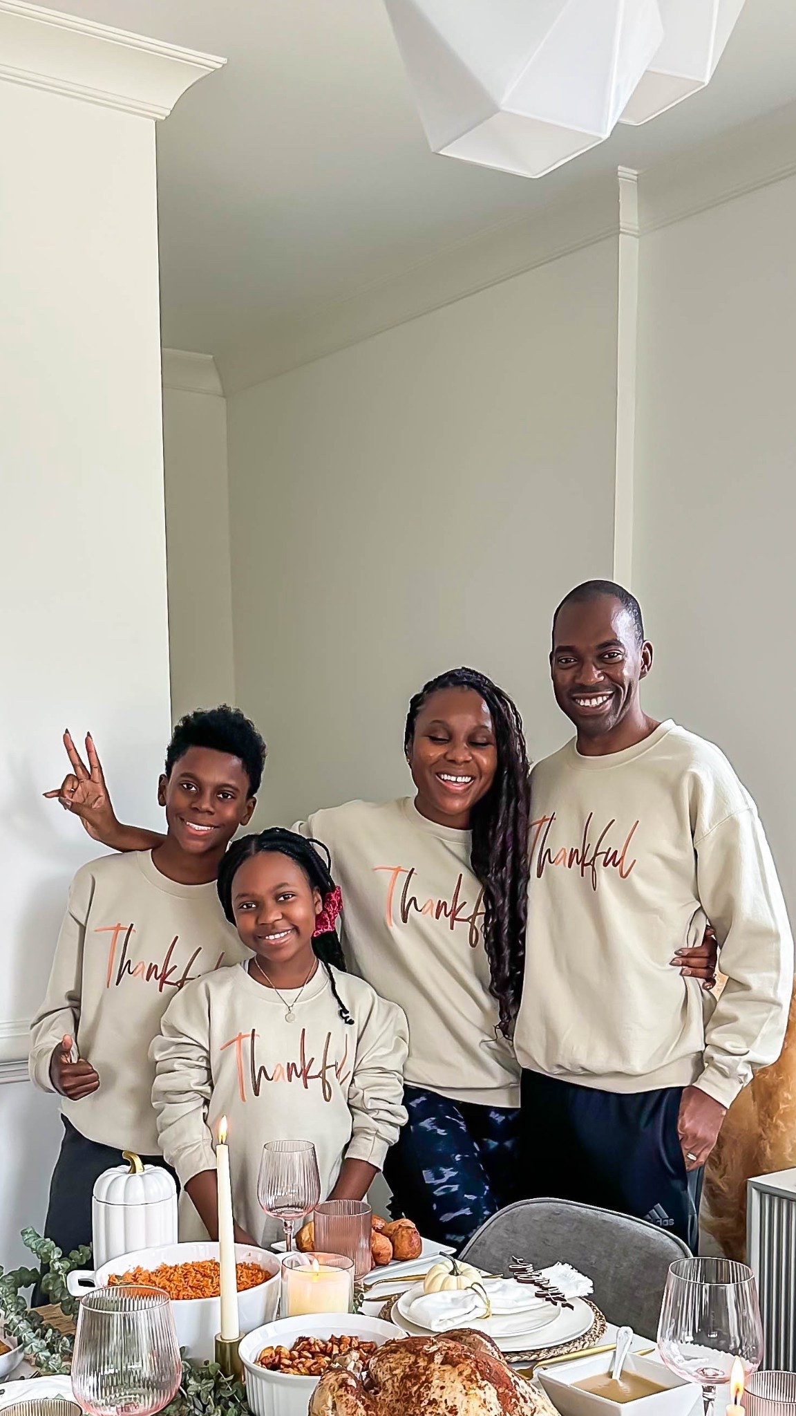Sharing our matching thanksgiving sweatshirts which is currently on sale. They also have the Christmas version. A great gift idea for the whole family. #thanksgiving 

#LTKHoliday #LTKGiftGuide #LTKCyberWeek