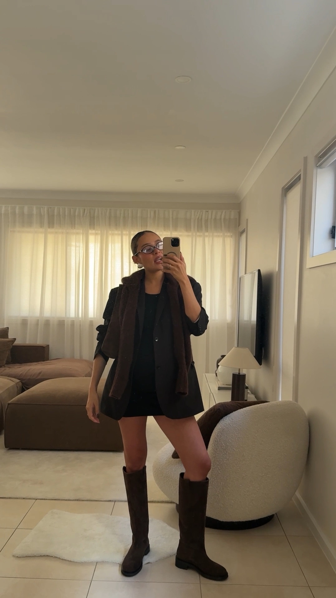 #ootd #brownboots #suede