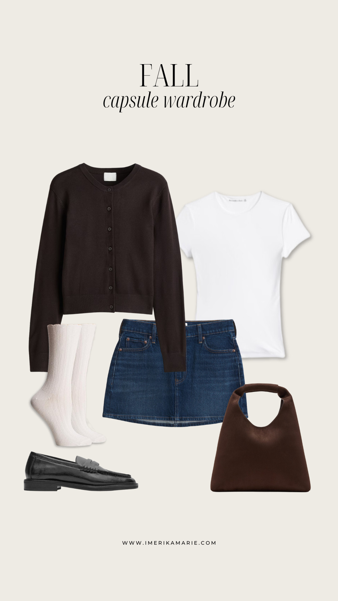 Fall Capsule Wardrobe. Fall capsule outfits. Fall outfits. Fall shoes. Fall skirt. Brown cardigan. Loafers. Suede bag 

 

#LTKSeasonal #LTKPetite #LTKStyleTip