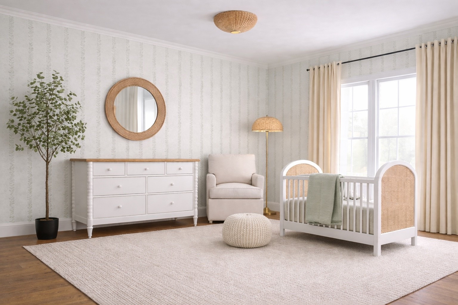If you love neutral, cozy spaces… this nursery is everything 🤍 soft textures, warm lighting, and the most calming vibe. Linking everything to recreate this look ✨

#LTKU #LTKBump #LTKBaby