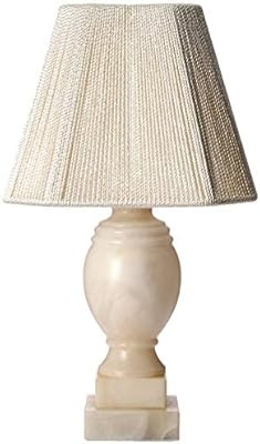 Royal Designs Champagne Alabaster Mini Lamp & Square Cut Corner String Lampshade | Amazon (US)