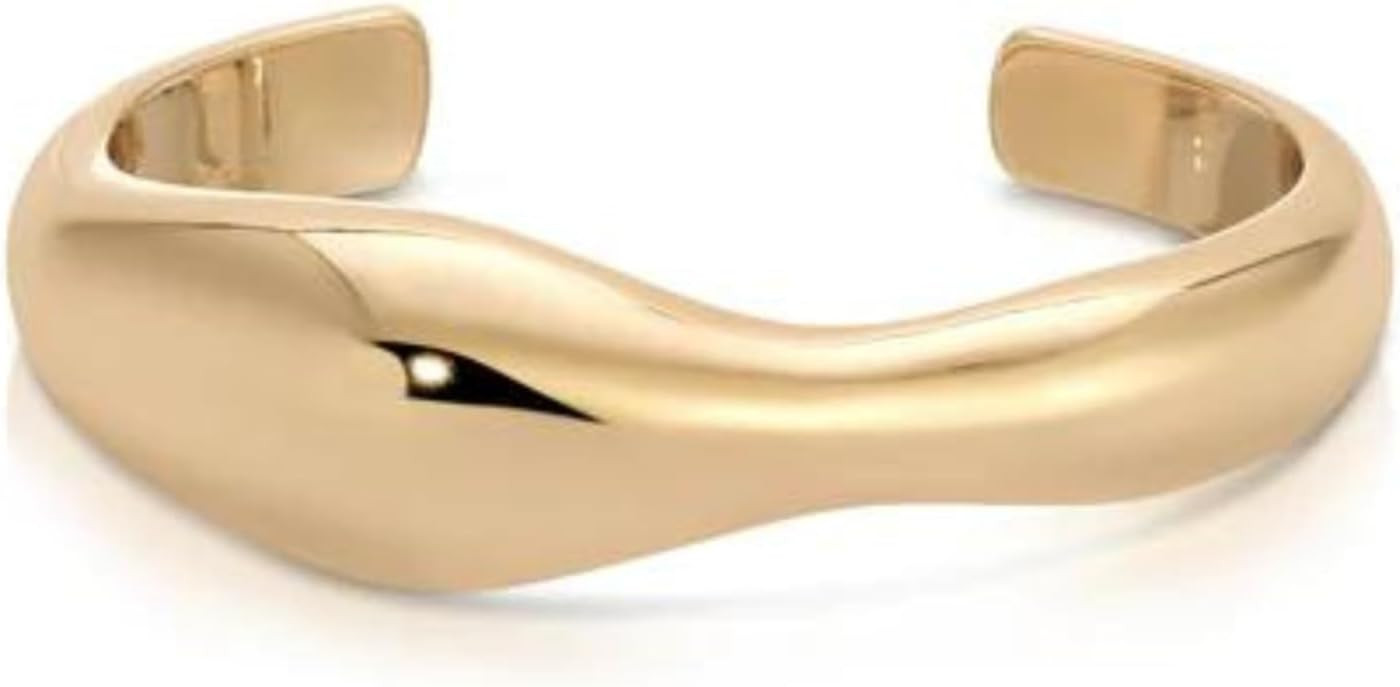 Ettika Gold or Silver Cuff. Bracelet for Women, Womens 18k Gold or Rhodium Plated Band Cuff. Jewe... | Amazon (US)