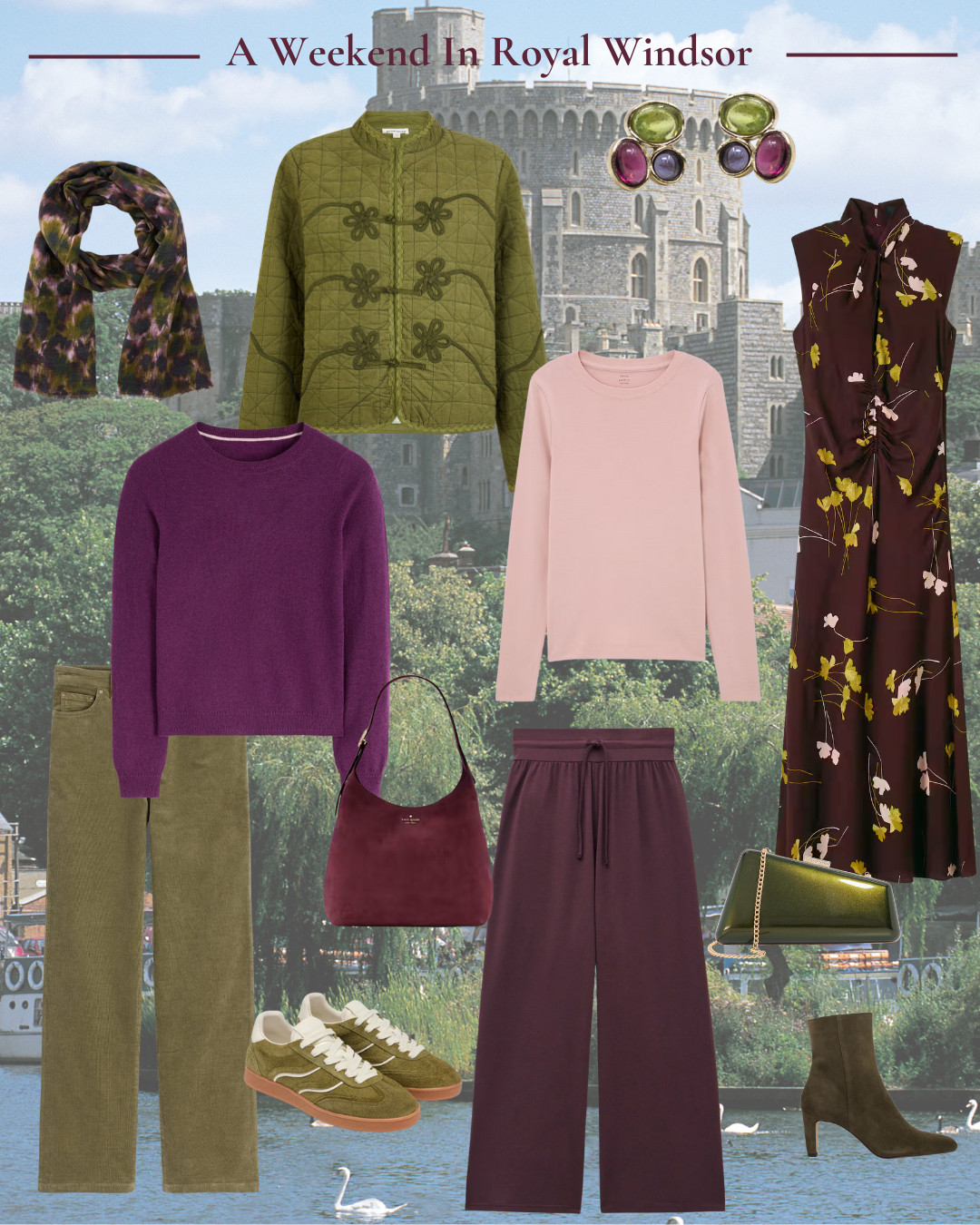 With Windsor in the news here's a weekend break capsule for sightseeing, shopping and an elegant dinner. 

 #LTKuk #LTKtravel #LTKover50style
