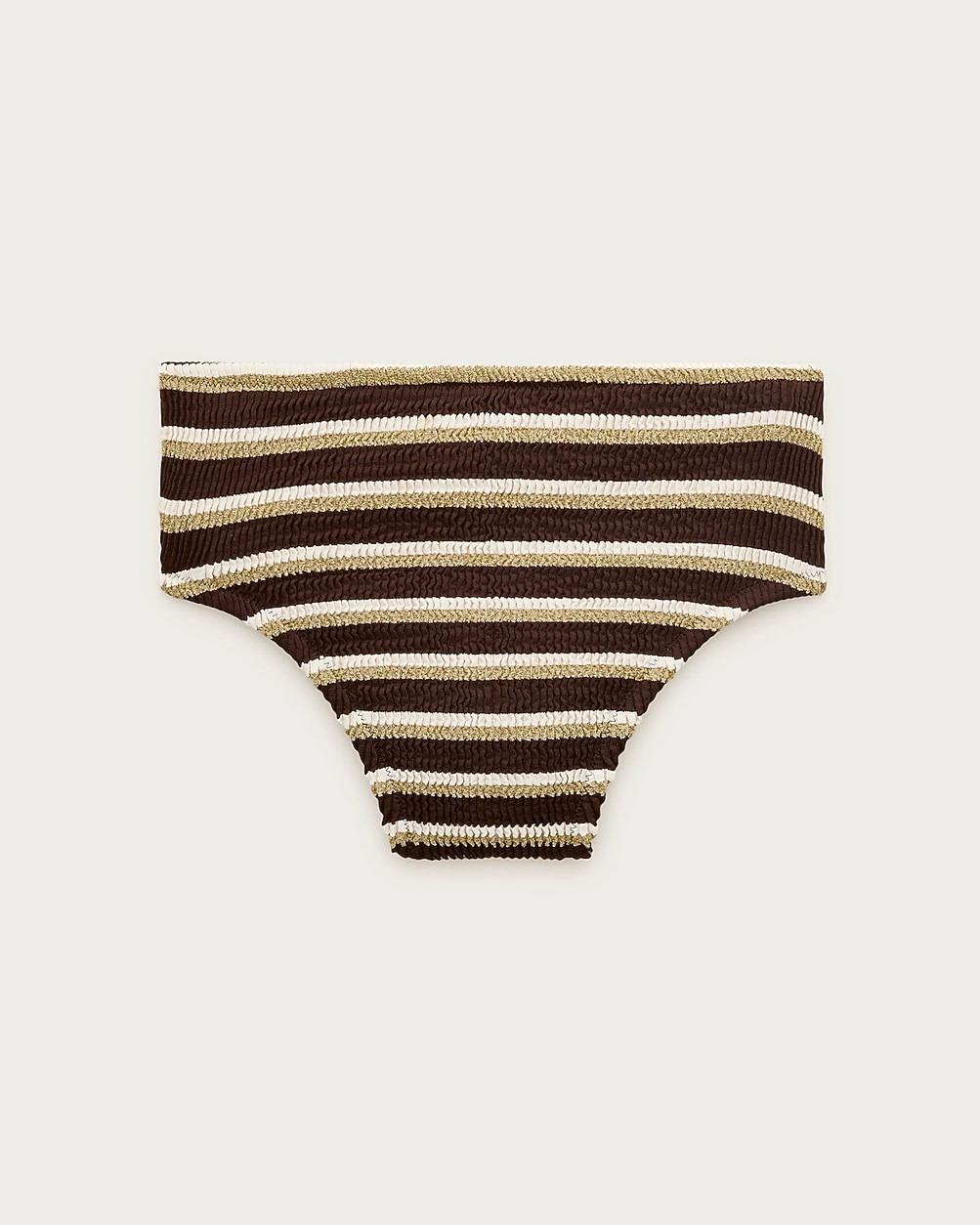 Hallie scrunchie bikini bottom in metallic stripe | J. Crew US