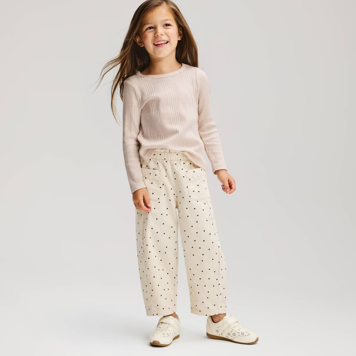 Toddler Girls' Solid Long Sleeve T-Shirt - Cat & Jack™ Lavender 4T | Target