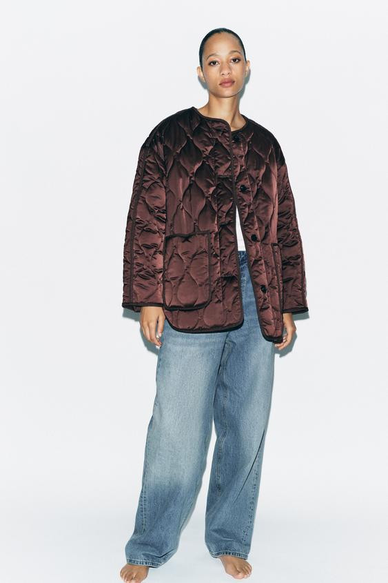 SATIN PADDED JACKET ZW COLLECTION | Zara UK