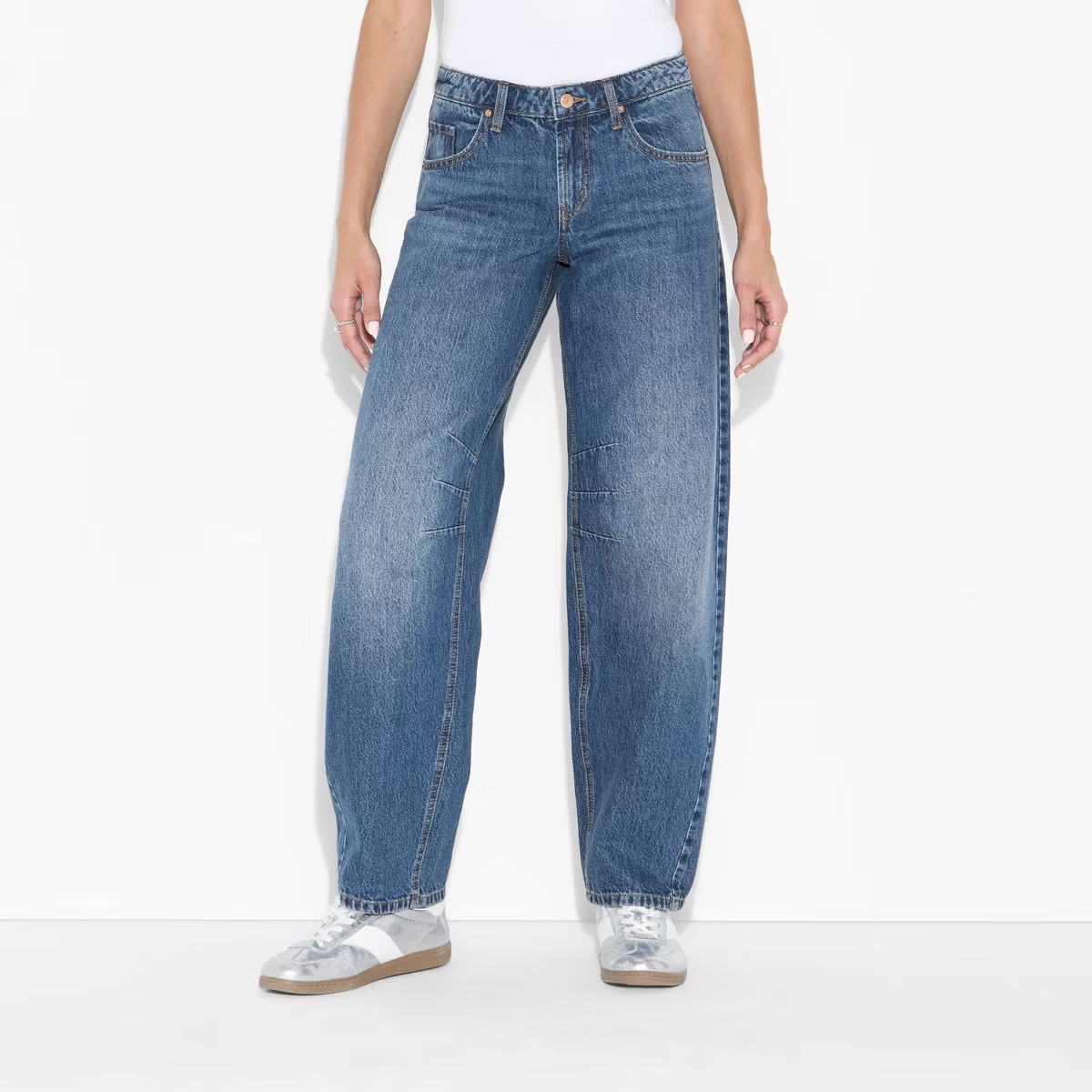 Women's Mid-Rise Barrel Jeans - Wild Fable™ | Target