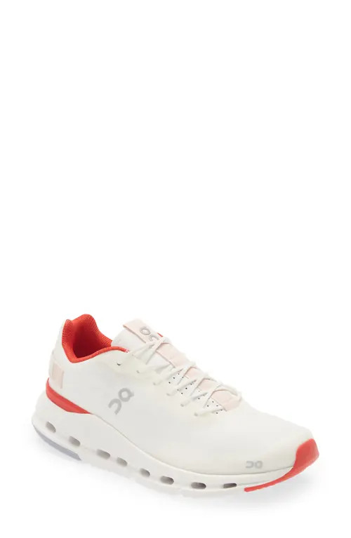 On Cloudnova Form Sneaker in White/Red at Nordstrom, Size 5 | Nordstrom