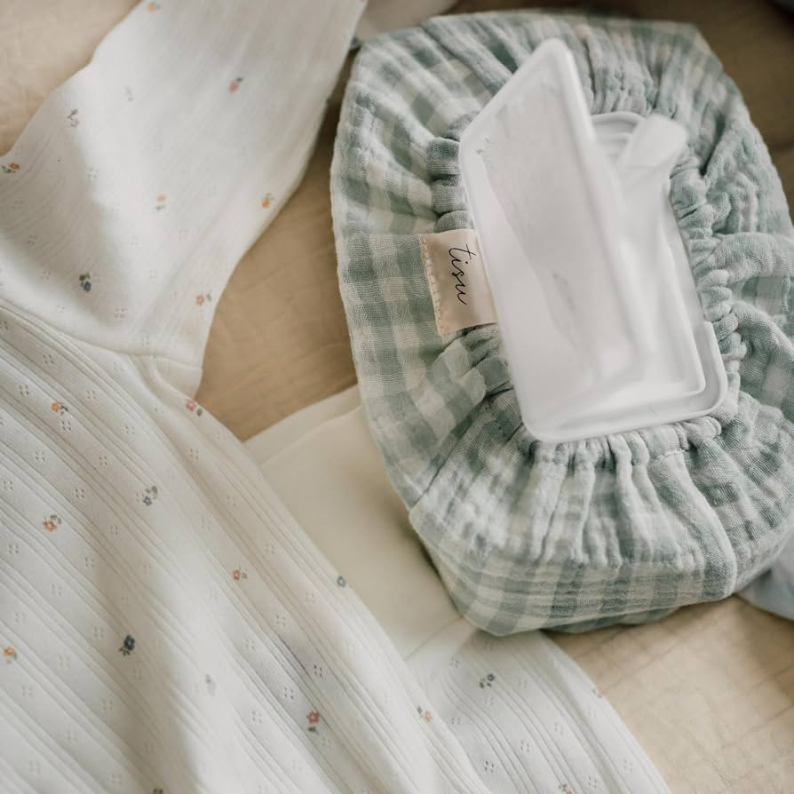 Baby Wipes Cover – Universal Size, One Size Fits All Wipes Packages | Muslin Cotton Tissue Cove... | Amazon (US)