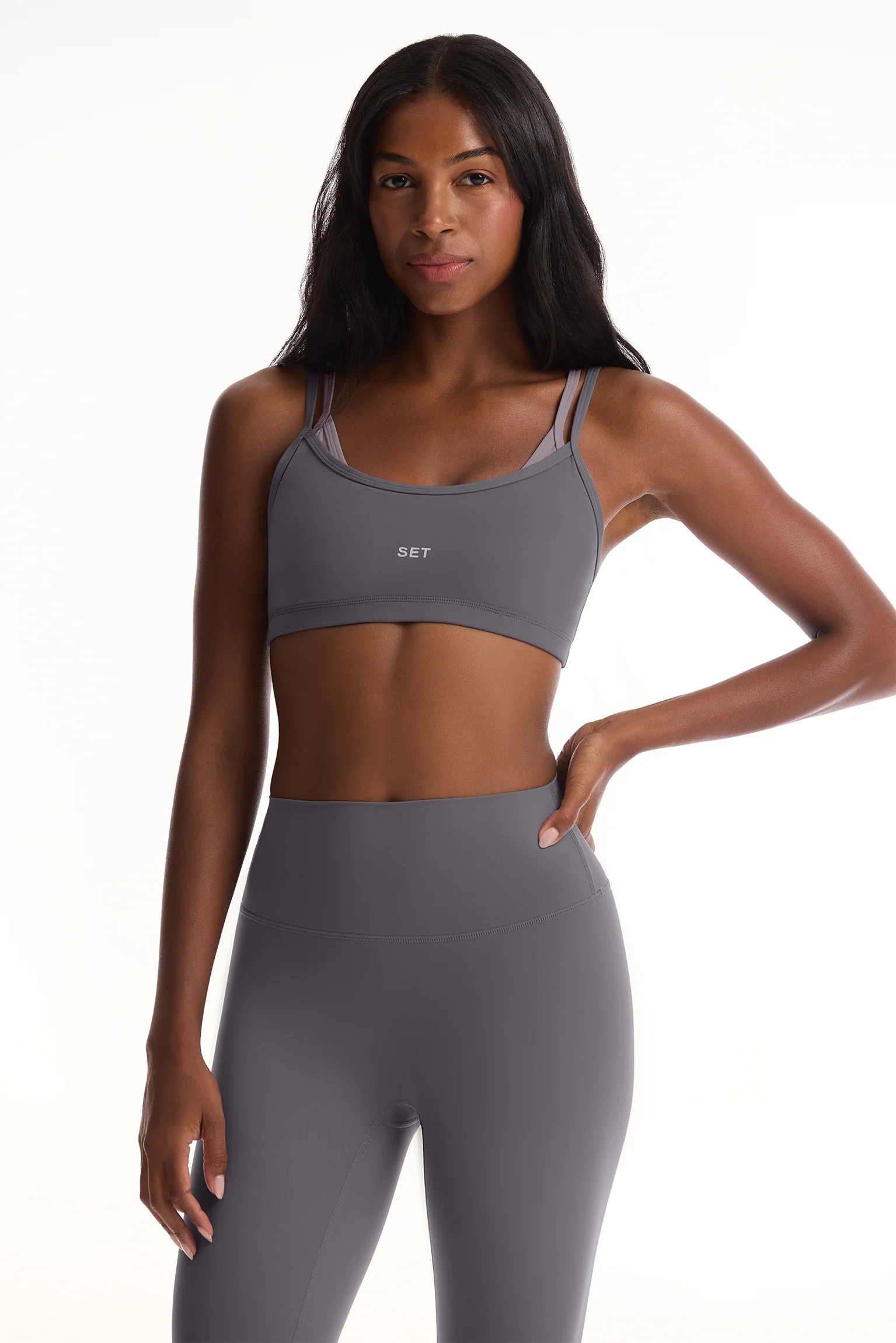 AIRLUXE™ BREATHE LAYERED MOVE BRA - LYNX | SET Active