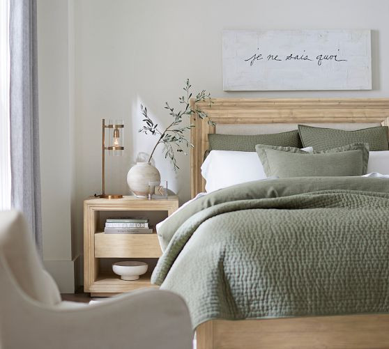 Pick-Stitch Handcrafted Cotton Linen Quilt | Pottery Barn (US)