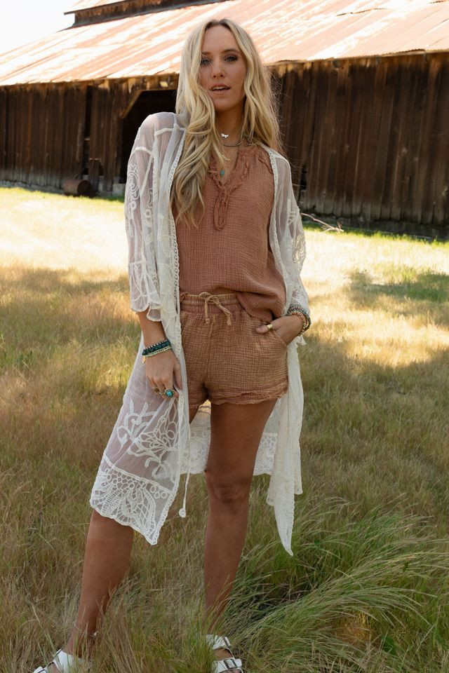 Butterfly Beach Kimono - Ivory | Three Bird Nest