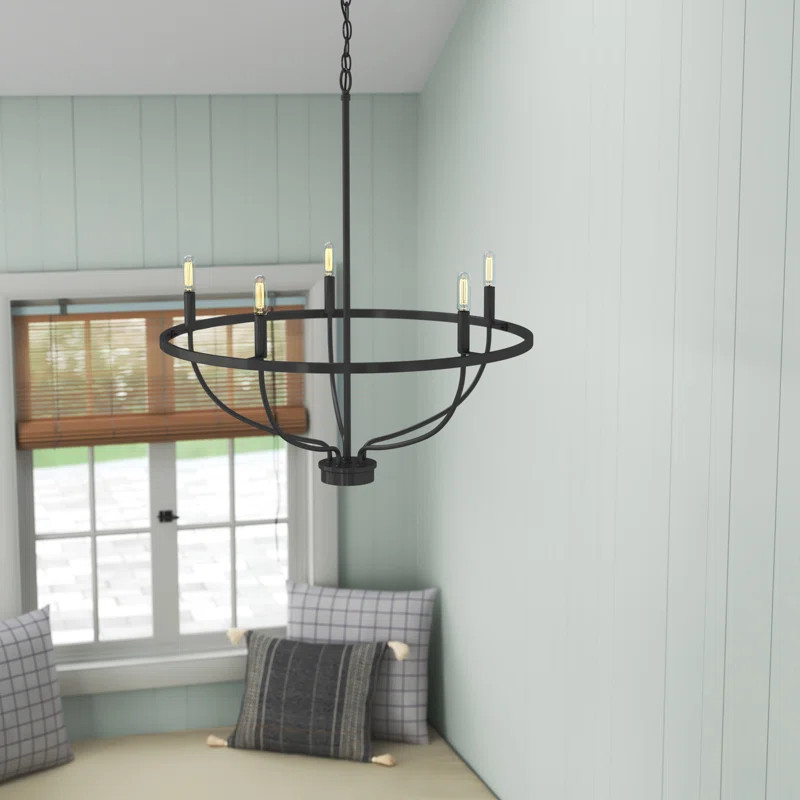 Babson Dimmable Wagon Wheel Chandelier | Wayfair North America